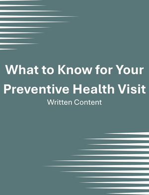 What to Know for Your Preventive Health Visit