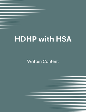 High Deductible Health Plan with HSA