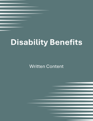 Disability Benefits