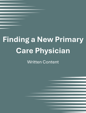 Benefits 101: Finding a New PCP