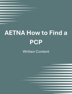 Aetna How to Find a PCP