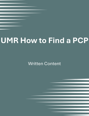 UMR How to Find a PCP