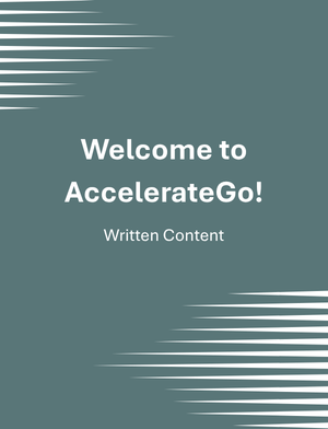 Welcome to AccelerateGo! Version 2