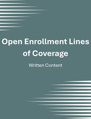 Open Enrollment Lines of Coverage Generic Scripts