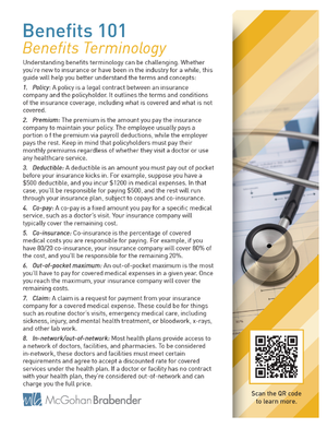 Benefits 101: Benefits Terminology