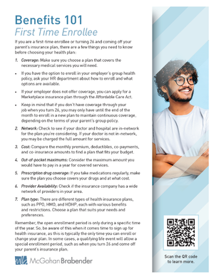 Benefits 101: First Time Enrollee