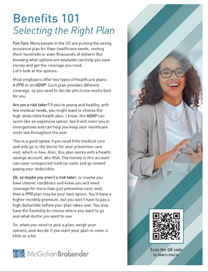 Benefits 101: Selecting the Right Plan